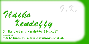 ildiko kendeffy business card